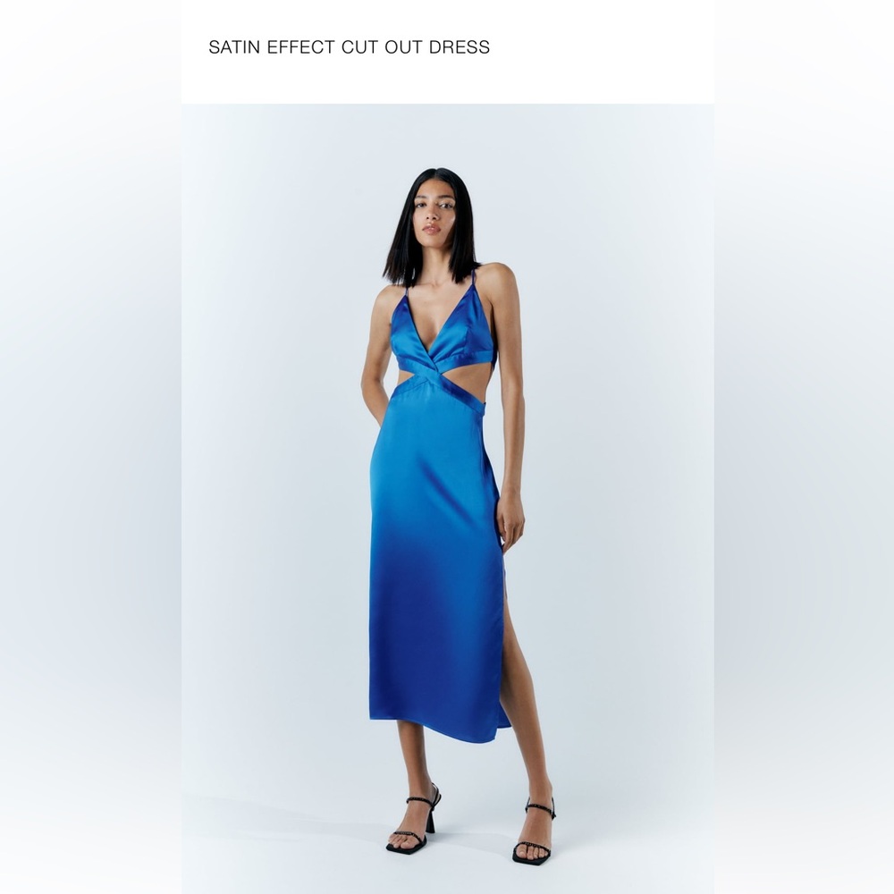 Zara satin dress. Brand new